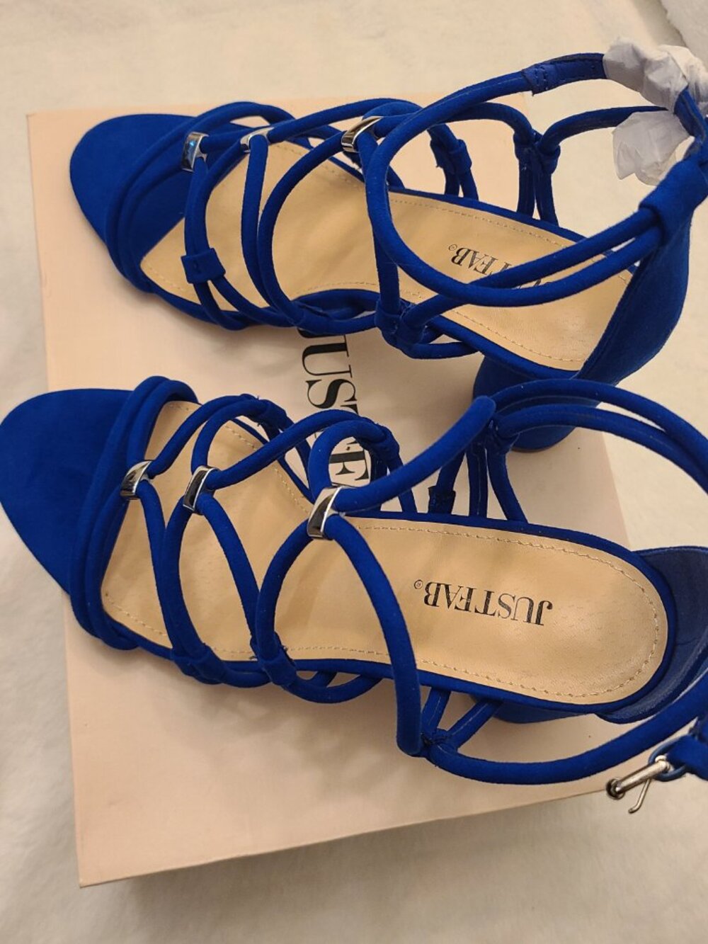 Justfab Women's 8 Shoes Electric Blue New - Picture 5 of 9